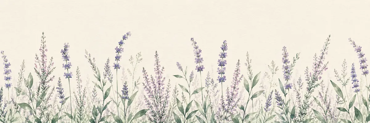 A watercolor band of heather quietly covering open ground